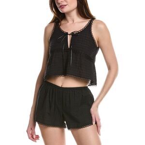 Andine Womens  Lulu Cropped Tank, Black